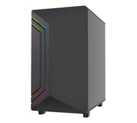 Vida Apollo M Black ARGB Gaming Case w/Glass Window, Micro ATX, Rear ARGB Infinity Fan, Front LED Strips
