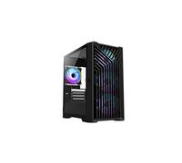 Vida Cyclone Black ARGB Gaming Case w/Glass Window, Micro ATX, 4x ARGB Fans, Grill/Mesh Front