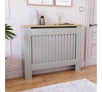Vida Designs Arlington Radiator Cover, Olive Grey, Medium, Modern Shaker Style, Vertical Slat Design For Optimal Heat
