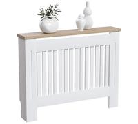 Vida Designs Arlington Radiator Cover White - Medium - Modern Shaker Style Vertical Slat Design For Optimal Heat Circulation - H