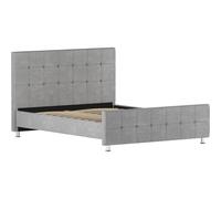 Vida Designs Bed Frame Valentina Velvet Light Grey King