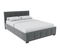 Vida Designs Bed Frame Vanita Fabric Light Grey Double