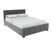 Vida Designs Bed Frame Vanita Fabric Light Grey King