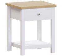 Vida Designs Bedside Table Arlington 1 Drawer White/Oak Effect