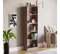 Vida Designs Bookcase Cambridge 5 Shelves Walnut Extra Large