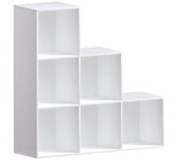 Vida Designs Bookcase Durham Staircase 6 Cube White