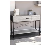 Vida Designs Brooklyn 3 Drawer Console Table Storage Organizer 740 x 1000 x 340 mm Home Discount Grey One Size
