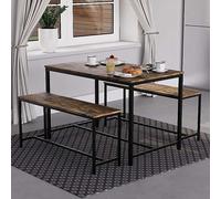 Vida Designs Brooklyn 4 Seater Dining Set Dark Wood