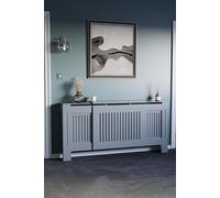 Vida Designs Chelsea Adjustable MDF Radiator Cover 1400 - 2040 mm Home Discount Dark Grey One Size