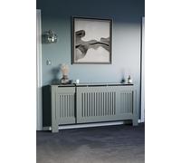 Vida Designs Chelsea Adjustable MDF Radiator Cover 1400 - 2040 mm Home Discount Grey One Size