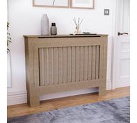 Vida Designs Chelsea Radiator Cover Unfinished - Medium - Modern Vertical Slat Design For Optimal Heat Circulation - H 82 Xw 112