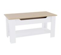 Vida Designs Coffee Table Lift Up White/Oak Effect