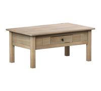 Vida Designs Coffee Table Panama 1 Drawer Solid Pine Oak Stain