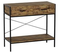 Vida Designs Console Table Brooklyn 2 Drawers Rustic Brown/Black