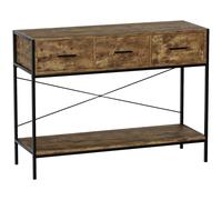 Vida Designs Console Table Brooklyn 3 Drawers Rustic Brown/Black