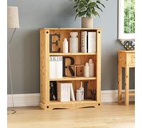 Vida Designs Corona Low Bookcase, Solid Pine Wood, Small