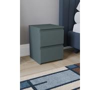 Vida Designs Denver 2 Drawer Bedside Chest 400 x 295 x 295 mm Home Discount Green One Size