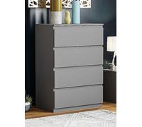 Vida Designs Denver 4 Drawer Chest Grey