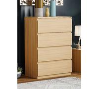 Vida Designs Denver 4 Drawer Chest Grey