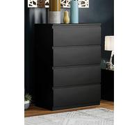 Vida Designs Denver 4 Drawer Chest Grey