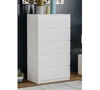 Vida Designs Denver 5 Drawer Chest White