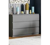 Vida Designs Denver 6 Drawer Chest Grey