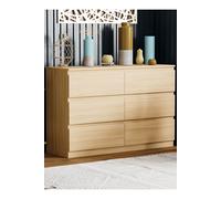 Vida Designs Denver 6 Drawer Chest of Drawers Storage Home Discount Brown One Size