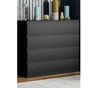 Vida Designs Denver 8 Drawer Chest Grey