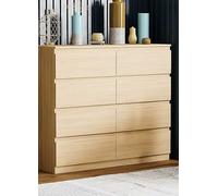 Vida Designs Denver 8 Drawer Chest Grey