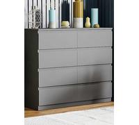 Vida Designs Denver 8 Drawer Chest Grey