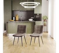 Vida Designs Dining Chairs Richton Charcoal 2pcs