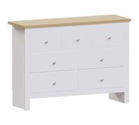 Vida Designs Drawer Chest Arlington 7 Drawers White/Oak Effect