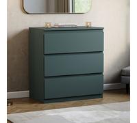 Vida Designs Drawer Chest Denver 3 Drawers Green