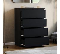 Vida Designs Drawer Chest Denver 4 Drawers Black