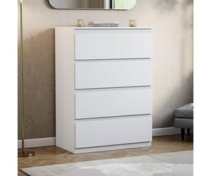 Vida Designs Drawer Chest Denver 4 Drawers, White