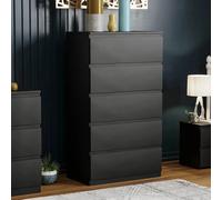 Vida Designs Drawer Chest Denver 5 Drawers Black