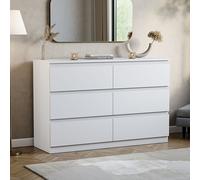 Vida Designs Drawer Chest Denver 6 Drawers White
