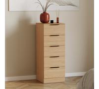 Vida Designs Drawer Chest Narrow Trega 5 Drawers Pine