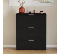 Vida Designs Drawer Chest Trega 5 Drawers Black