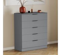 Vida Designs Drawer Chest Trega 5 Drawers Grey