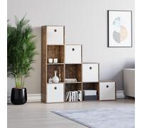 Vida Designs Durham 10 Cube Staircase Storage Unit & Cube Storage Basket Set of 5 Home Discount White One Size