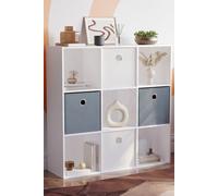 Vida Designs Durham 3x3 Cube Bookcase Storage Unit 965 x 965 x 290 mm Home Discount White One Size