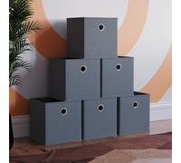 Vida Designs Durham Cube Storage Basket Organizer Set of 6 Home Discount Grey One Size