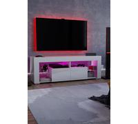 Vida Designs Luna 2 Drawer LED TV Unit Storage Home Entertainment Living Room Bedroom Furniture 450 x 1300 x 350 mm Home Discount White One Size