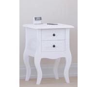Vida Designs Nishano 2 Drawer Bedside Cabinet White Storage Furniture Home Discount White One Size