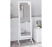 Vida Designs Nishano Rectangle Cheval Mirror Full Length Rotating Frame Home Discount White One Size