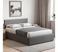 Vida Designs Ottoman Bed Frame Veronica Linen Dark Grey Double