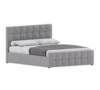 Vida Designs Ottoman Bed Valentina Linen Light Grey King