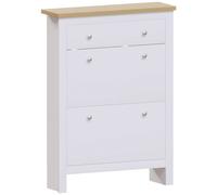 Vida Designs Shoe Cabinet Arlington 2 Doors 1 Drawer White/Oak Effect