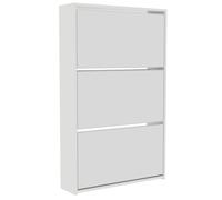 Vida Designs Shoe Cabinet Welham Mirrored 3 Drawer White